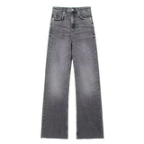 2025 New Women's Retro Casual High-Waist Wide-Legged Jeans