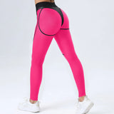 Toloer Tight Yoga Set Spell Net Sexy Sports Bra And Hip Pants Fitness Two Sets-Outfit