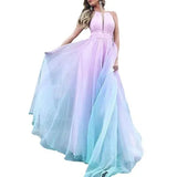 New Women's Printed Dress Sexy Deep V Evening