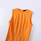 New Series Wide Pendulum Sleeveless Flute Dress 3006653-Outfit