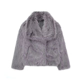 Toloer Winter New Women's Artificial Fur Effect Short Coat 4360240-Outfit