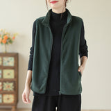 Toloer Autumn And Winter New Mother Dress Rocking Velvet Horse Clip Warm Casual Coat Women Fashion Shoulder Vest