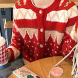Autumn winter 2020 new Korean thick long-sleeved lazy Christmas sweater jacket woman