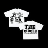 War Girl Graphic Print T-Shirt Y2K Vintage Loose-Sleeved Round-Collar Cotton Top Gothic Street Men's Wear-Outfit