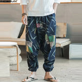Cotton Linen Harem Pants Men Hip-hop Women Plus Size Wide Leg Trousers Casual Vintage Long Pants Pantalones Hombre