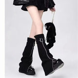 And Summer New Korean Version Of The College Wind Mesh Splicing Skirt Half-Bred Mid-Long A-Skirt