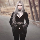 Long-Sleeved Bottomed Shirt Sexy Perspective Navel T-Shirt Ins Lace Flared Sleeve Slimming Blouse-Outfit