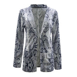 Hot Style Autumn / Winter 2023 Sexy Snake Leopard Print Long Sleeve Jacket Women's LQ6690-Outfit
