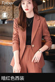 Blazer Women Office Casual Solid Long Sleeve Single Breasted Fashion Blazers Or Pants Elegant Chic Outerwear