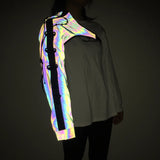 Diablo Functional Style Men And Women Dazzling Reflective Vest Coat Ins Fashion Tooling Tactical Vest Vest-Outfit
