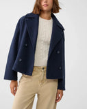New Women's Big Collar Hair, Short Thick Long-Sleeved Coat