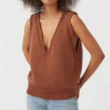 Toloer And Autumn New Women's Knitted Vest Small Vest Women's Sleeveless