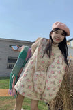 Pink Floral Quilted Coat-Outfit