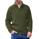 Toloer Men's Solid Color Casual Jumper Long Sleeve V-Neck Loose Sweater Autumn And Winter New Men's