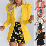 Crocheted Flower Printed Elegant Graceful Commute Slim-fit Suit