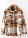 Vintage Pockets Oversized Plaid Shacket-Outfit