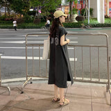 Toloer New Korean Version Of Women's Vest T Shirt Long Skirt Haraa Fan Student Jacket Women's Summer Vest