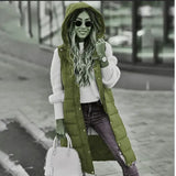 Casual Solid-Colored Hooded Sleeveless Sleeveless Vest Coat