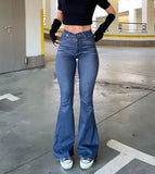 Street Retro Hip Flared Pants-Outfit