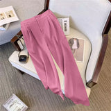 Toloer Suit Female 2024 Spring And Autumn New Khaki Loose Show Thin Suit Jacket Casual Wide-Leg Pants Two-Piece Set-Outfit