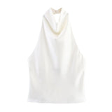 Summer New Silk Hysm Texture Hanging Neck Dress 3203317 Vatry Dress