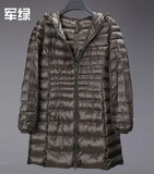 7XL Ultra Light Down Parka Winter Coat Female Women Duck Warm Long Feather Puffer Light Jacket Plus Size Outerwear