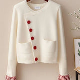 Elegant Sweater Open Shirt Coat Outside Sweater Women's Spring And Autumn New Clothes Loose Gentle Knitting