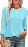 2025 New Fashion Casual Roll Collar Seven-Sleeve Top Bottom