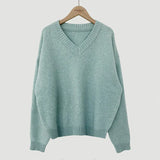 V-Neck Pullover Dark Academia Sweater-Outfit