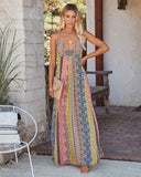 Summer Wishv Collared Sling Print Large Swing Dress Women's