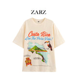 Homemade New Women's Classic B&R Printed Loose T-Shirt