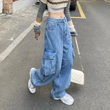 High Street Pocket Baggy Cargo Jeans-Outfit
