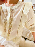 New Women's Shirt French Design Korean Shirt Femininity Commuting Bubble Sleeve Spring Dress