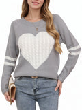 And Winter Valentine's Day Sweater Girl Bumps Love To The Wedding Round Collar Knitted