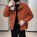 Men's Autumn And Winter Fashion Brand Handsome Retro High-End Trend Of Men's Workwear Jacket Spring And