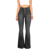 Spring And Summer New High-Rise Elastic Micro-Tipped Jeans