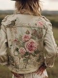 Trend 3D Digital Pattern Printing Fashion High Street Denim Jacket Men And