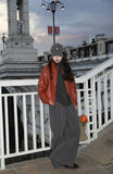 Red Faux Leather Jacket-Outfit