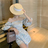 Toloer Tile Print Jumpsuit Female Summer 2023 New Thin Square Neck