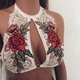 New Hanging Neck Bra Fashion Sexy Embroidery Lace Embroidery Top 100 Bra Woman