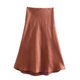 2025 New Tight Waist Simple Set Solid Color Lirt Solid Color Half Body