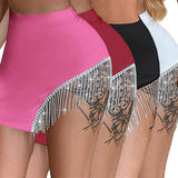 New Autumn 2023 Style Design Feels Fashionable Diamond Fringed Skirt Hip Skirt Skirt-Outfit