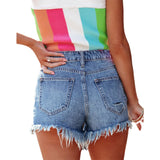 Summer Women's New Hole Tuxed Fashion Casual Denim Shorts