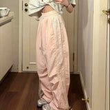 High Waist Striped Baggy Sweatpants-Outfit