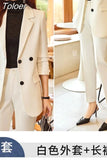 Blazers Women Fashion Elegant Casual Solid Color Long Sleeve Business Single Breasted Outerwear Spring Autumn