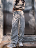 Toloer Straight Pants Female Spring And Autumn 2024 New Wide Leg Pants Summer Thin Loose Casual Cargo Pants