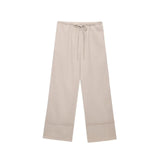 Homemade New Women's Classic Pure Linen Wide Legs