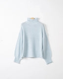Toloer Women's WISH Turtleneck Long Sleeve Jumper Loose Casual Knit Sweater