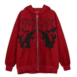 Temperament Commuter Zipper Hoodie-Outfit