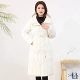 Mother Winter Coat Down Cotton Clothes In The Long Foreign Style Middle-Aged Cotton-Padded Clothes Women's 2024 New Thickened Cotton-Padded Jacket-Outfit